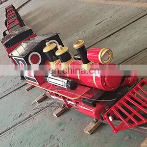 New Design Kids and Adult Game Park Rides Miniature Battery Steam Railway Track Train for Sale thumbnail-4