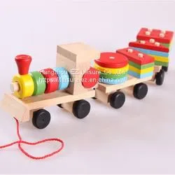 Wooden Block Train Shaped Toy for Kids thumbnail-1