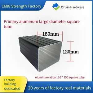Supply of 120*150 Rainwater Pipes, Aluminum Alloy Drainage Pipes for Factories, and Colored Aluminum Exterior Wall Downpipes thumbnail-1