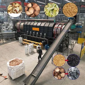 Rotary Palm Shell Carbonization Furnace Hazelnut Shell Charcoal Machine Coconut Shell Waste Carbonizing Equipment EPC thumbnail-1
