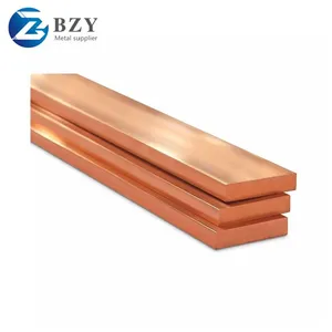 99.9% Pure Copper Flat Bar Square Copper Bar Price Per kg thumbnail-2