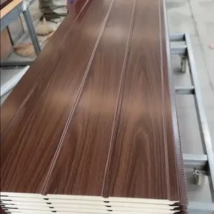 Soundproof Metal Sandwich Exterior Wall Panel, 50mm Mineral Wool Core, Sound Reduction Index STC 35, 1.2m Width thumbnail-3