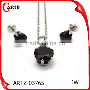Fashion Jewelry Charm 2016 Fashion Black Crystal Daily Wear Jewelry Set thumbnail-1