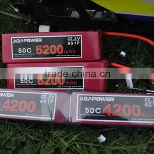 AGA Power RC Lipo Battery | 22.2v 4200mAh 50C 6S1P High Rate Lithium Battery thumbnail-5