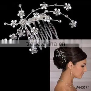 2015 Hot Sale Women Flower Diamond Plated Europe and American Hair Accessories thumbnail-1
