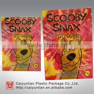 Customized Scooby Snax Herbal Incense Plastic Packaging Bag thumbnail-1