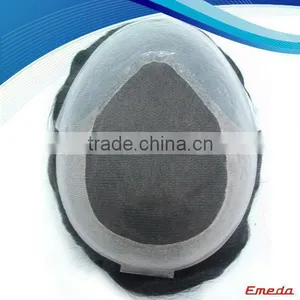 Factory Price Cheap High Quality Virgin Human Hair Men's Toupee Quality Choice thumbnail-1