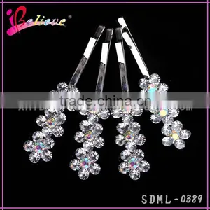 Cute Cheap Hair Accessories Wholesale Diamond Hair Clips,flower Design Hair Clip for Women thumbnail-1