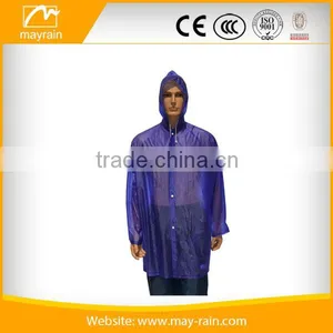 Adult Waterproof High-grade PVC Raincoat Poncho With Hood thumbnail-4