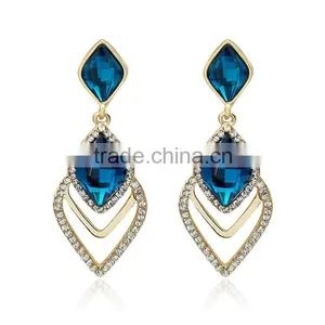2016 New Arrival Crystal Drop Earrings For Women Brinco Wedding Earring Vintage Boucles Oreille Ruby-jewelry thumbnail-3