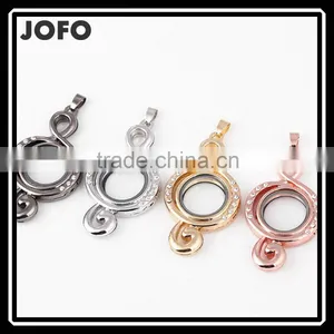 2015 Lastest Zinc Alloy Rhodium Plated Floating Lockets Wholesale thumbnail-1