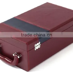Exquisite Design Top Quality Leather Wine Carry Case thumbnail-4