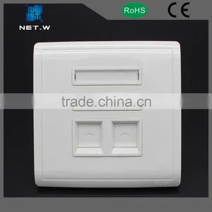 French Style 2 Port Faceplate for Rj45 Face Plate With CE/ISO thumbnail-6