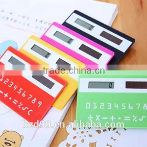 Solar Powered Gift Items/ Porket Mini Card Shape Solar Unique Calculator/ Electronic Gift Logo Custom Printed OEM Manufacturer thumbnail-5