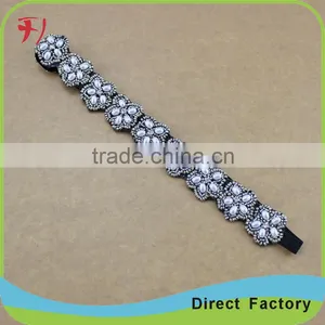 Newest Design Top Quality Hair Braided Rhinestone Headbands thumbnail-2