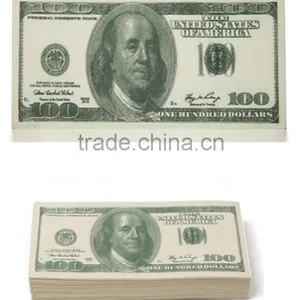 $100 Dollar Bills/ Money 2-Ply Funcy Pocket Tissues Handkerchiefs thumbnail-1