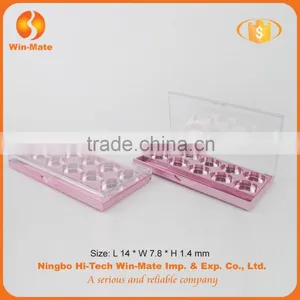 Plated Pink 10 Small Round Grid 14*7.8*1.4CM Eyeshadow Palette Packing Supplier thumbnail-2