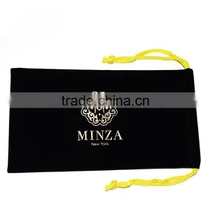 Small Microfiber Fabric Drawstring Bag Pressed With Gold Logo/gift Bags Free Samples Quality Choice thumbnail-3