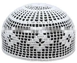 Muslim White Prayer Cap for Men thumbnail-4