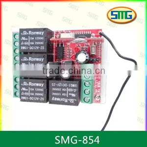 4 Channel Compatiable All Codes Remotes12-24V Ac/dc rf Garage Receiver SMG-854 thumbnail-1