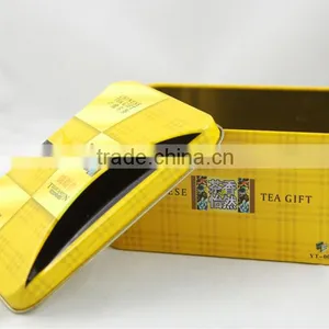 Square Empty Tin Tea Can thumbnail-1
