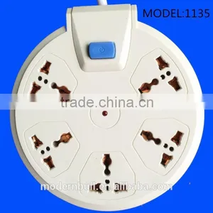 Export 5way Circle Power Strip Outlet Switched Electric Supply Electrical Multi Socket Extension Cord thumbnail-1