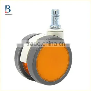 China Popular Fashion 2.5 Inches Rotating TPR Twin Appliance Caster Wheels thumbnail-1