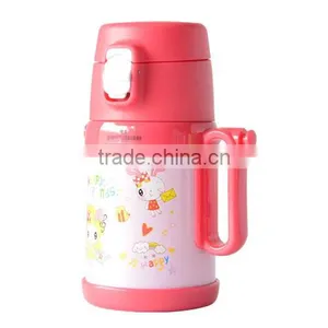 Double Wall Stainless Steel Vacuum Children Water Bottle With BPA Free With Handle thumbnail-1