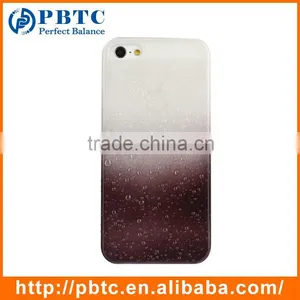 Set Screen Protector And Case For Iphone 5 , Hard Plastic Gradually Changing Color Raindrop Case thumbnail-5