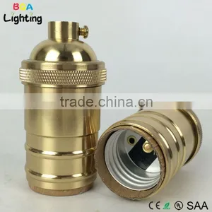 UL E26 Brass Suspension Wire Pendant Light Socket For DIY Ceiling Light thumbnail-1
