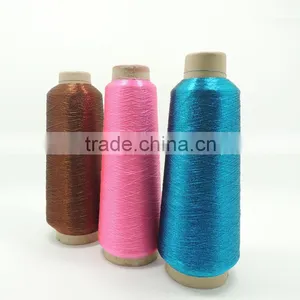 Dongyang Yiwu Cheap Embroidery Metallic Yarn Supplier,metallic Yarn Micro Slittig Twist With 150D Polyester Yarn thumbnail-3