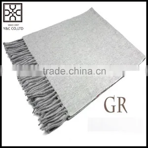 2015 Solid Color 100% Wool Scarf With Fringe thumbnail-5