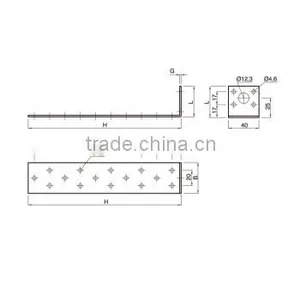 Perforated Angle Bracket With Zinc Plated for Wood Connection thumbnail-2