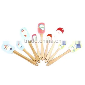 New Product Wood Handle Silicone Spatula Set thumbnail-1