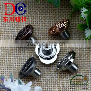 Fancy Jeans Alloy Shank Button With Rubber Core,Black Shank Buttons thumbnail-3