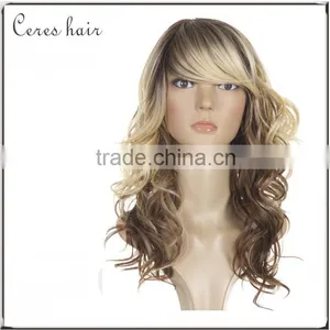 Blonde Long Curly Human Hair Wig 100% Remy Brazilian Virgin Hair Full Lace Wig Quality Choice thumbnail-3