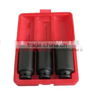 3PCS 1/2"Dr. Shaft Impact Deep Socket Set, Under Car Service Tools of Auto Repair Tools thumbnail-1