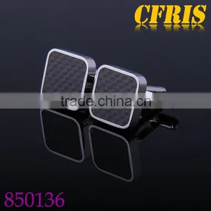316Stainless Steel Cufflink,Square Fiber Cufflink For Men thumbnail-1