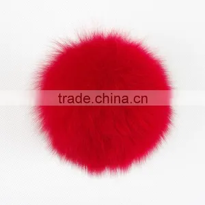 Handmade Top Quality14-16cm Fluffy Fur Wholesale Genuine Fox Fur Ball KZ151002 Quality Choice thumbnail-3