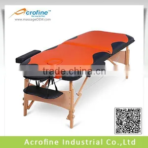 Portable 2 Section Wooden Massage Bed With High Quality Thermal Massage Table Portable thumbnail-1