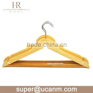 HRW-6611N Lotus Wood A Grade Cheap Wooden Coat Hanger thumbnail-1