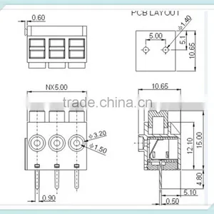 Factory Price Screwless Terminal Block Connector Wago Type Terminal Blocks thumbnail-2
