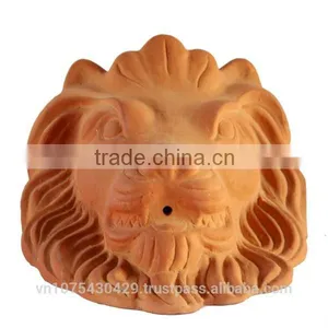 Lion Head Terracotta Wholesale, Cheap Ceramic Flower Pots thumbnail-1