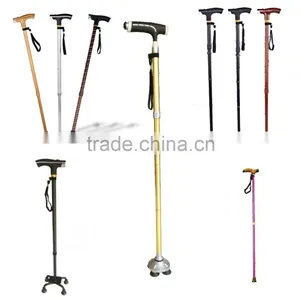 Newly Aluminum Adjustable Good Strength Folding Elderly Old Man Walking Stick With Light thumbnail-5
