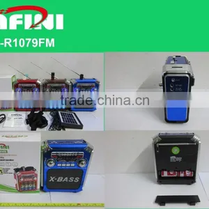 DISCO Light Portable FM Radio, AM SW Wireless Radio, Solar Charger Radio With Flashlight thumbnail-3