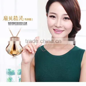 OUXI 2016 New Design Shell Plated Platinum k Gold With Austrian Crystal Sweater Decaration Chain10887 thumbnail-3