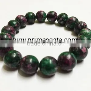 Ruby Fuchsite Elastic Beads Bracelet | A Grade Good Quality Gemstone Bracelet | Agate New Jewelry 2016 Bracelets thumbnail-1