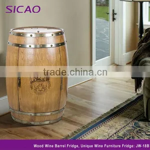 Semiconductor Electric Refrigerator Wine Cooler Wood Barrel Cooler Fridge for Wines and Beers thumbnail-2