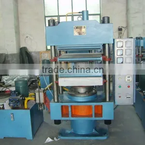 Four Column Type 2 Stations Rubber Shoe Sole Making Machine/Rubber Wheel Plate Rubber Vulcanizer/Curing Press thumbnail-1