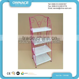 Convenient Folding Cosmetic Wire Basket Display Rack thumbnail-1